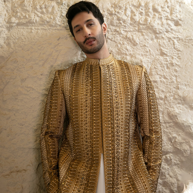 RSH SH-11 Golden Sherwani Man