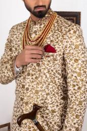Royal Men Copper Gold Sherwani