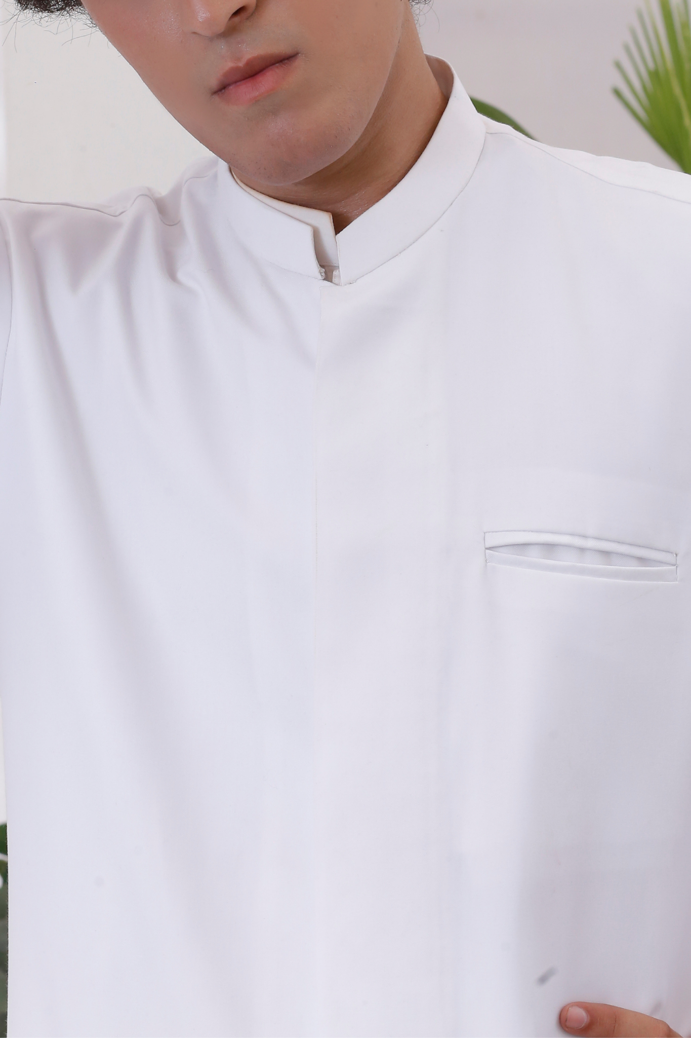 White Plain Collar Jumani
