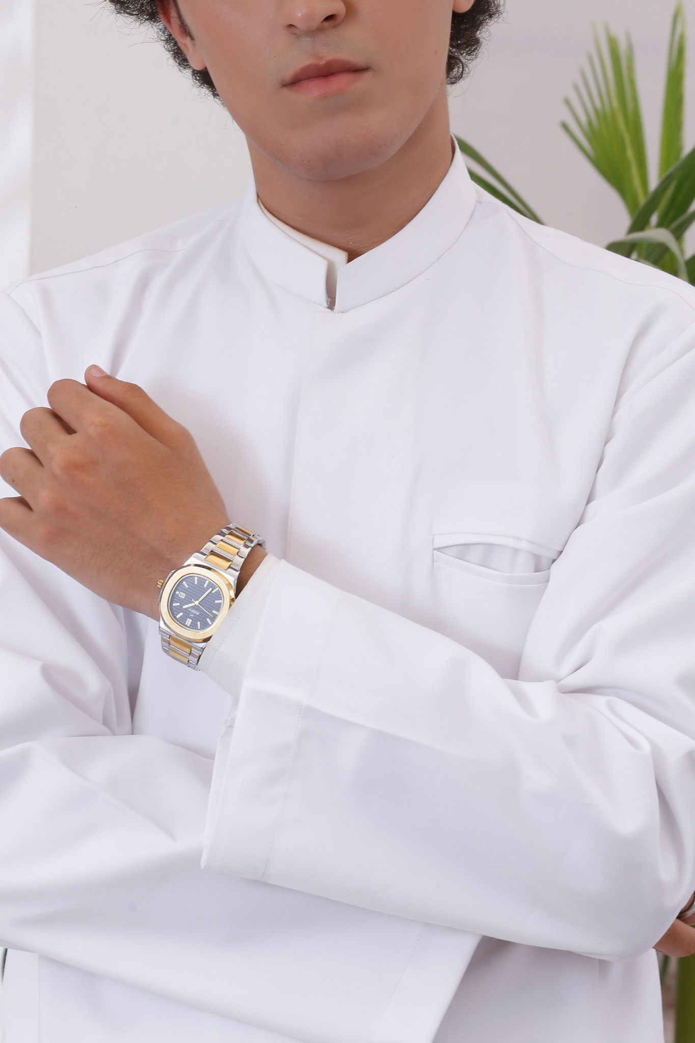 White Plain Collar Jumani