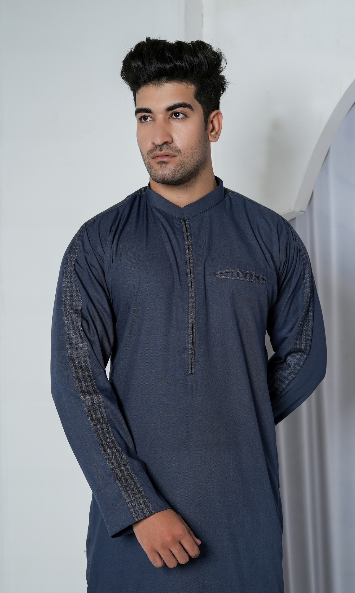 Navy Blue Islamic Jubba Dress