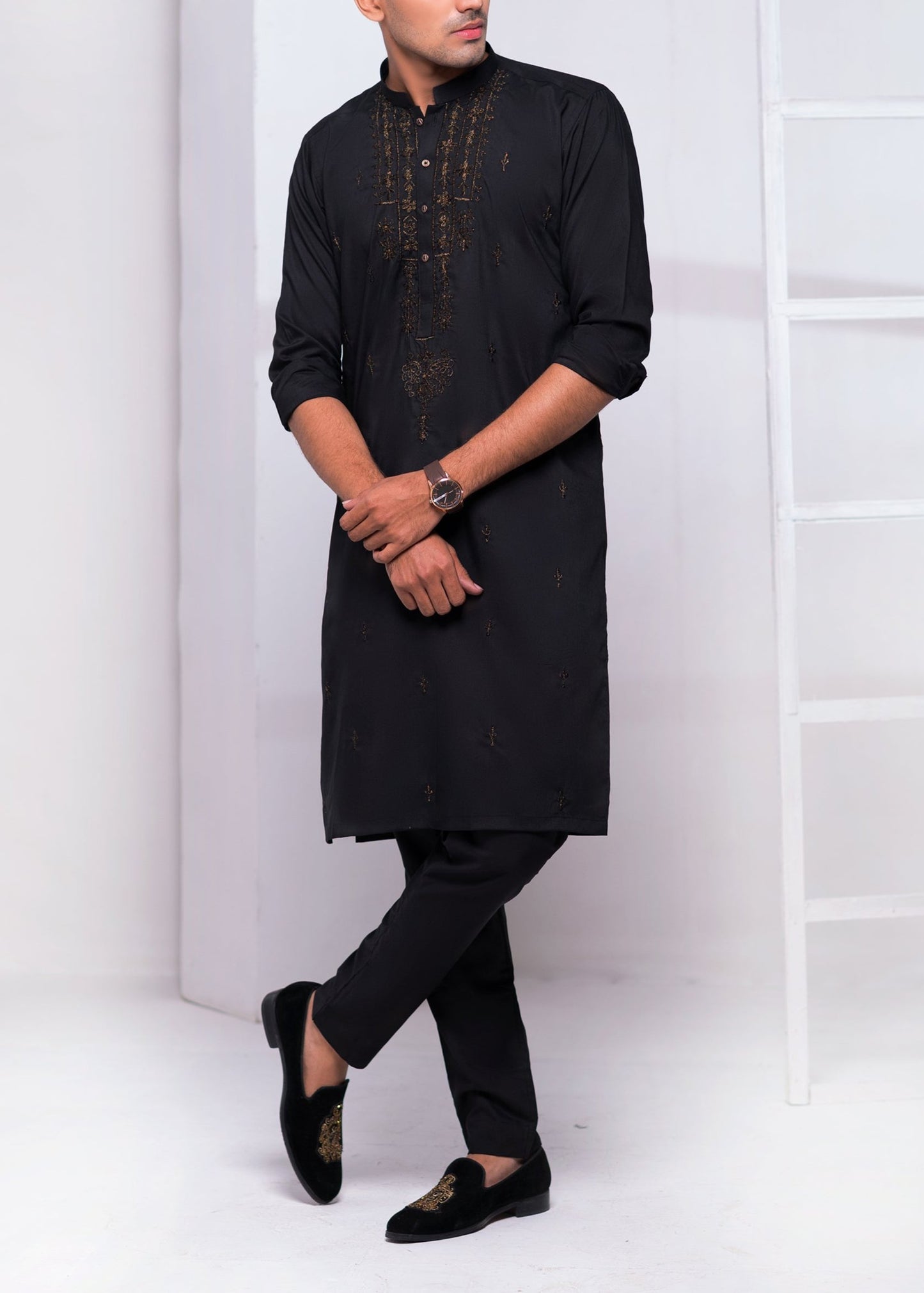 RSH Black Kurta Pajama For Man