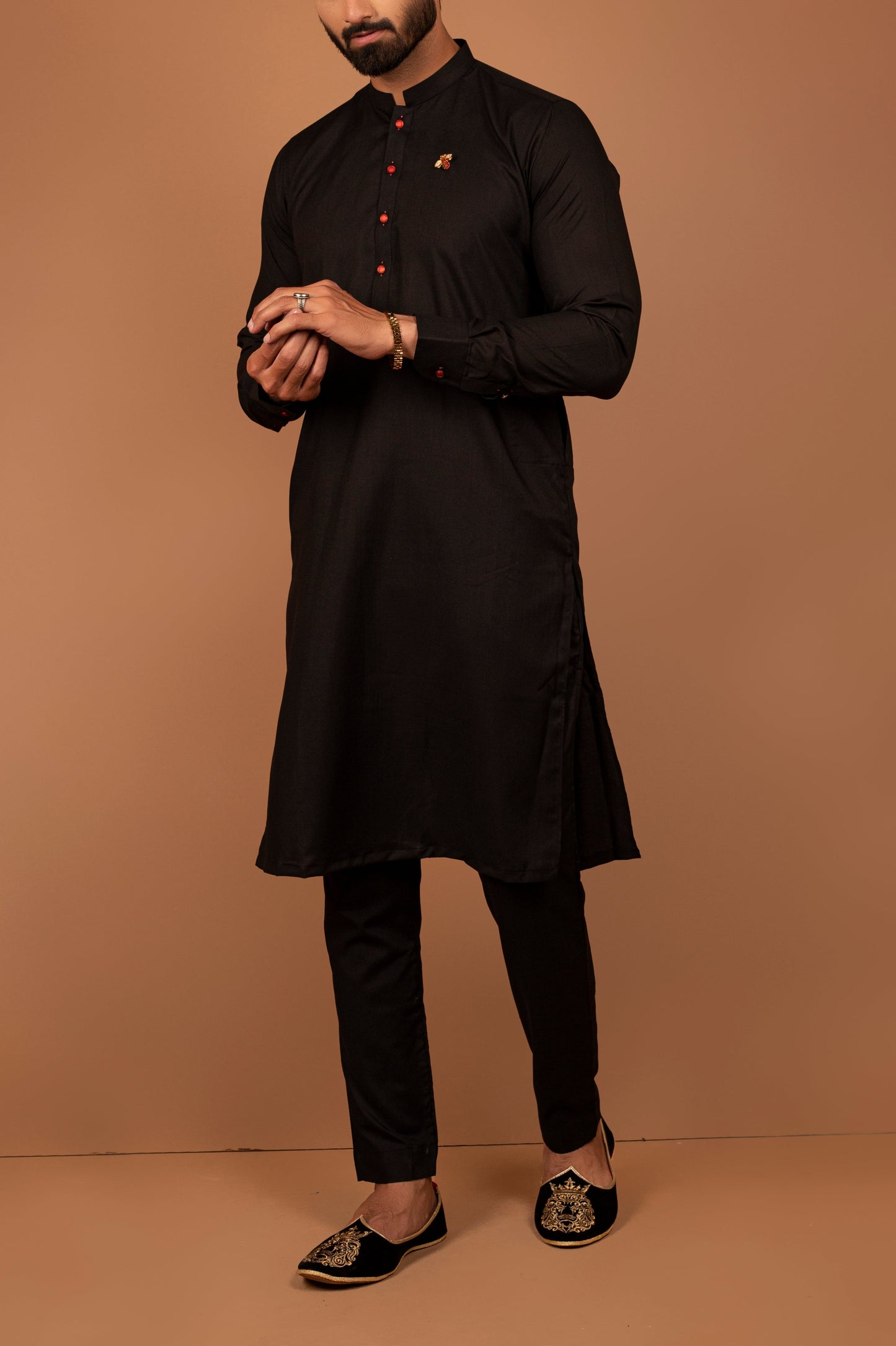 RSH Black Kurta Pajama For Male