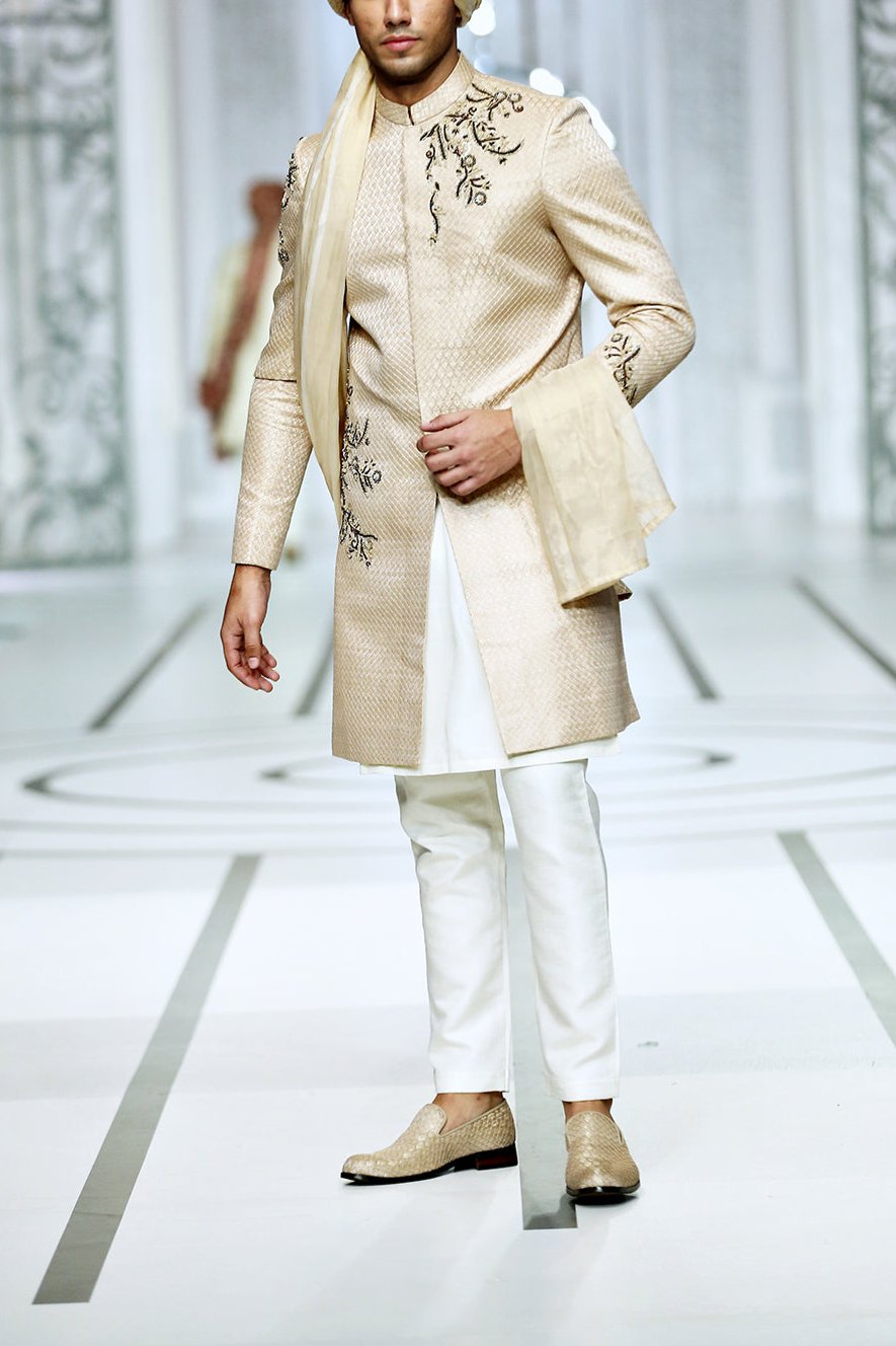 black sherwani groom