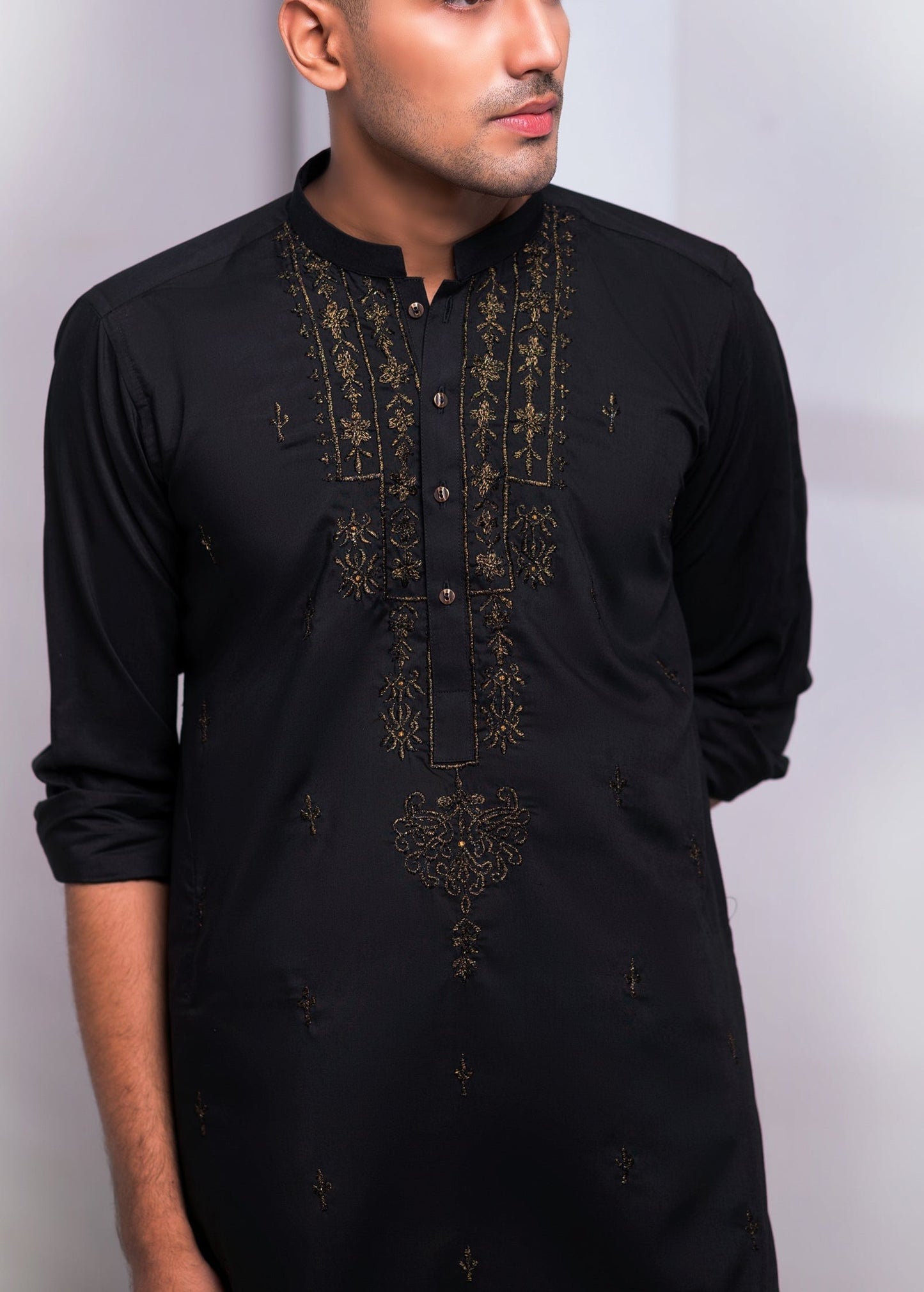 RSH Black Kurta Pajama For Man