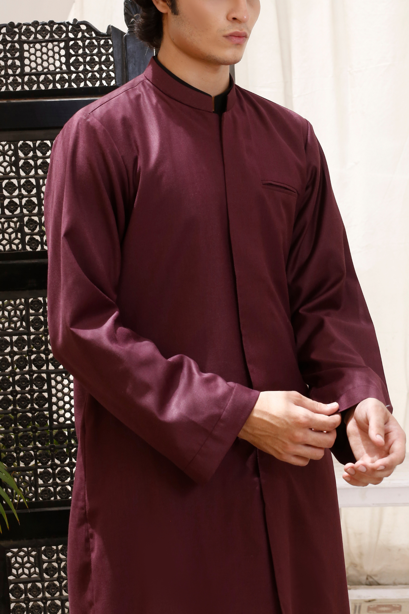 Mandarin Collar Jumani
