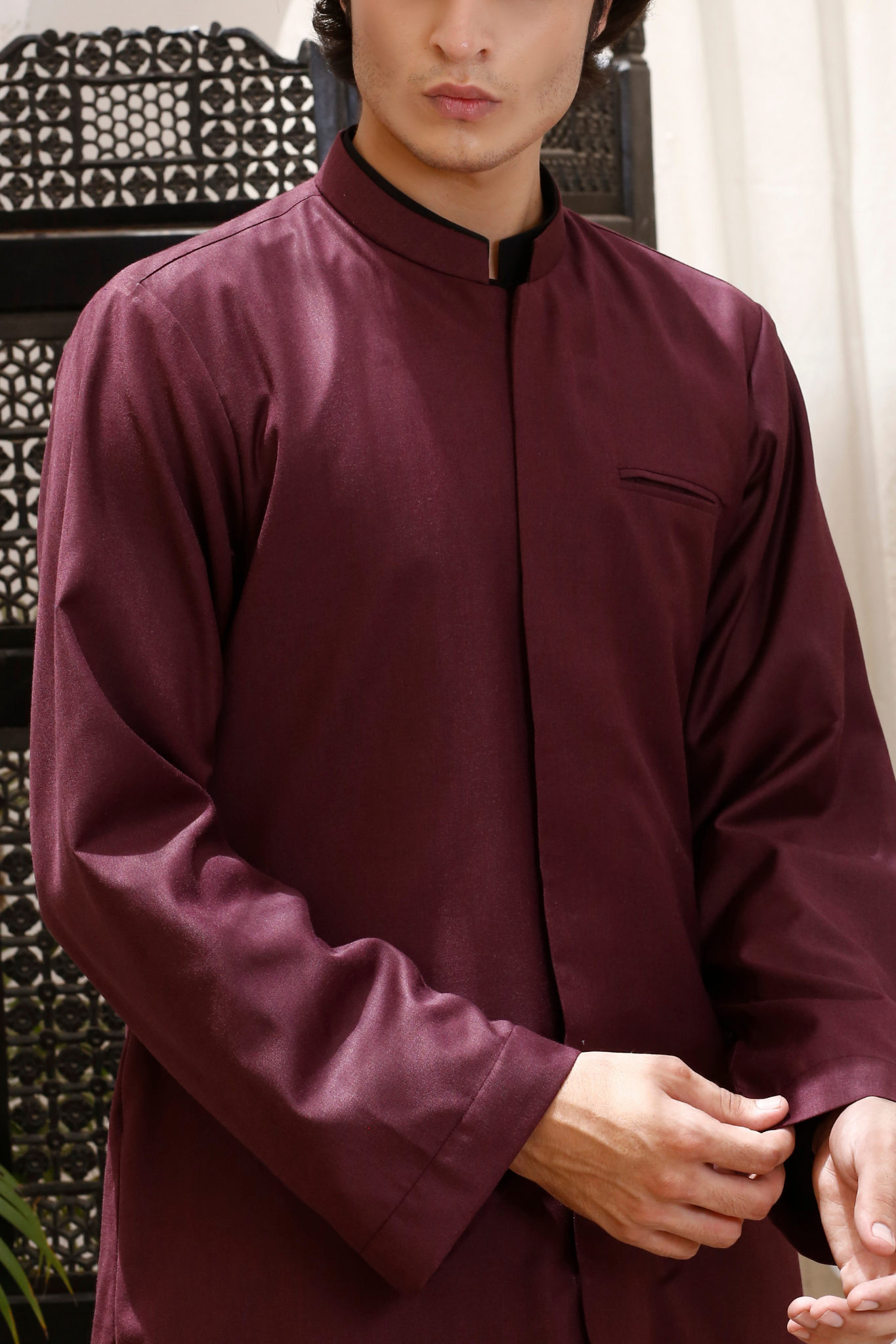 Mandarin Collar Jumani