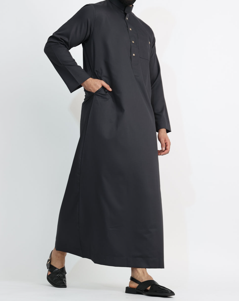 RSH 03 Black Mens Thobe Jubba