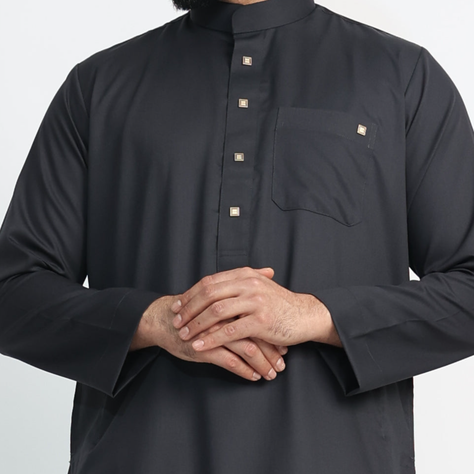 RSH 03 Black Mens Thobe Jubba