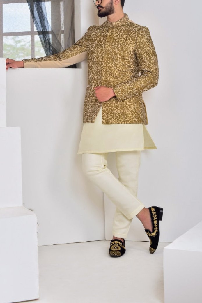 RSH 57 Golden Zari Prince Coat