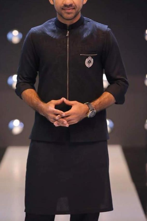 RSH Black Jacket Style Waist Coat