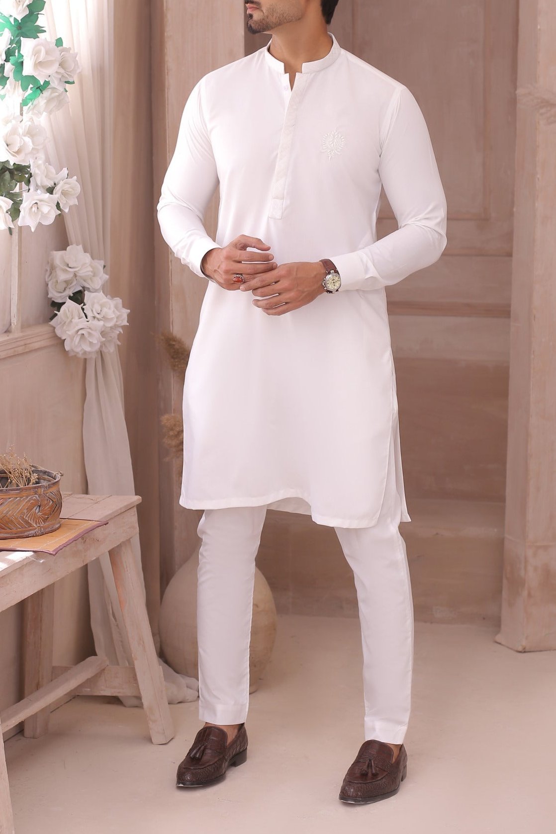 RSH 2012 White Men Shalwar Kameez Design