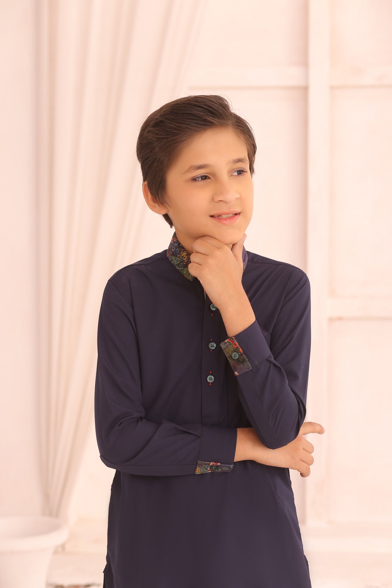 Boys Grey Kurta Pajama