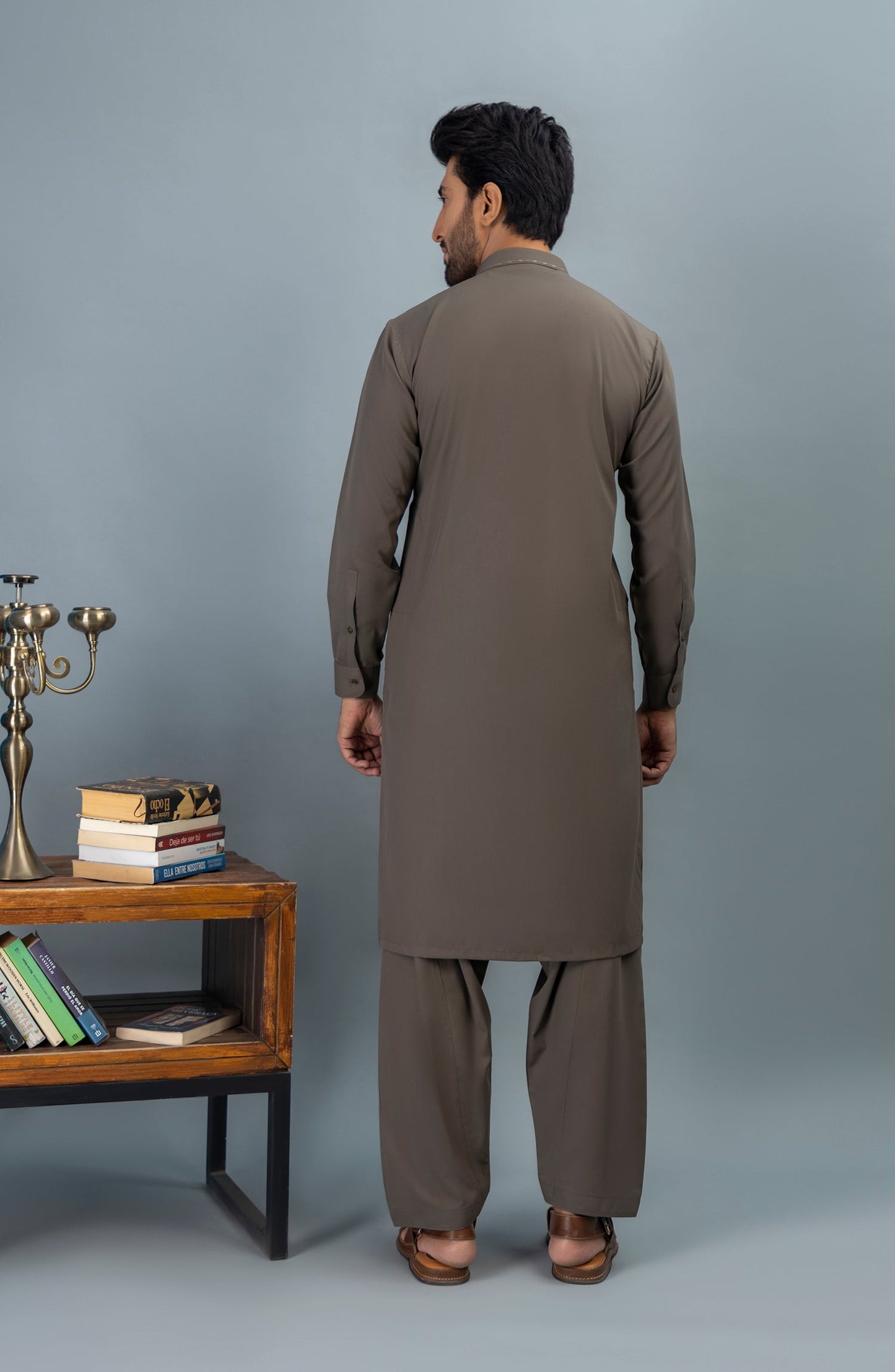 Grey Shalwar Kameez