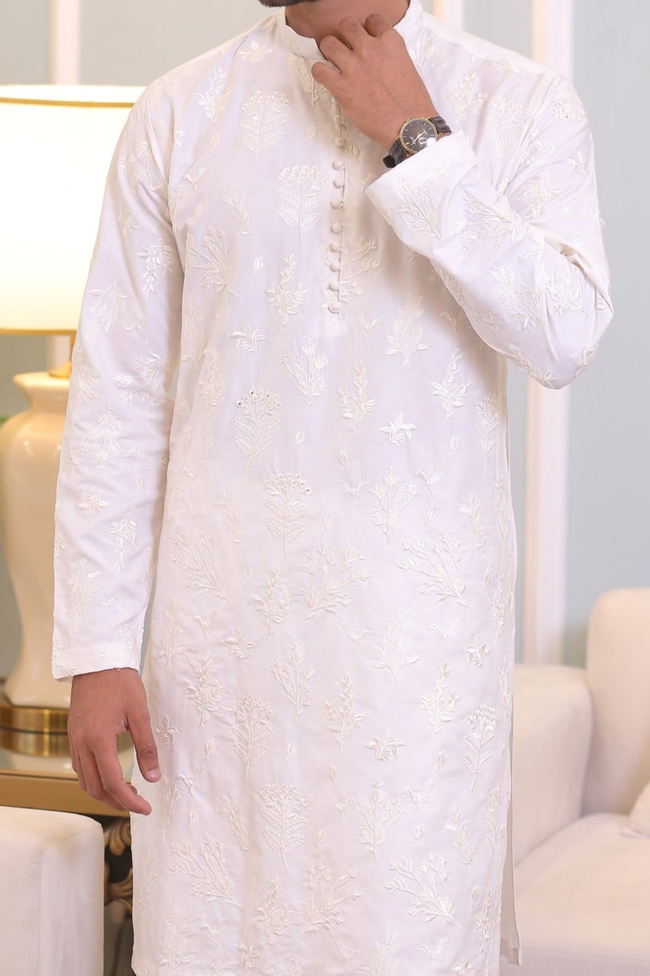 White Kurta Pajama For Men