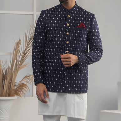 RSH 14 Navy Blue Groom Prince Coat