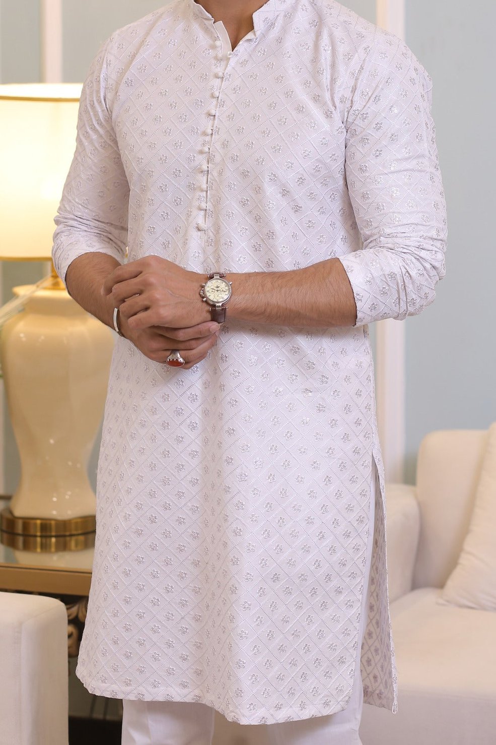 RSH Men's Kurta White