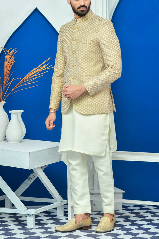 RSH 81 Beige Prince Coat For Man