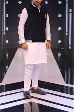 RSH Black Velvet Style Waist Coat