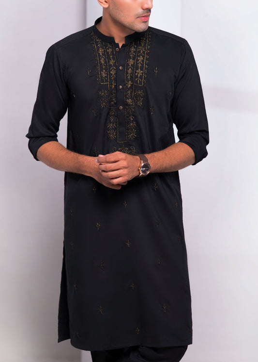 RSH Black Kurta Pajama For Man