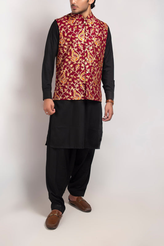 RSH Waistcoat Mens Maroon