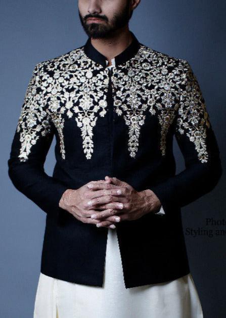 RSH 87 Black Embroidery Prince Coat