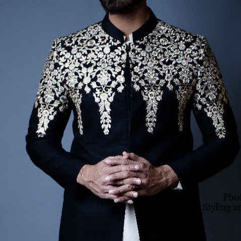 RSH 87 Black Embroidery Prince Coat