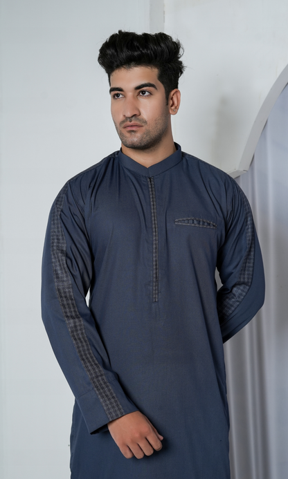 Navy Blue Islamic Jubba Dress