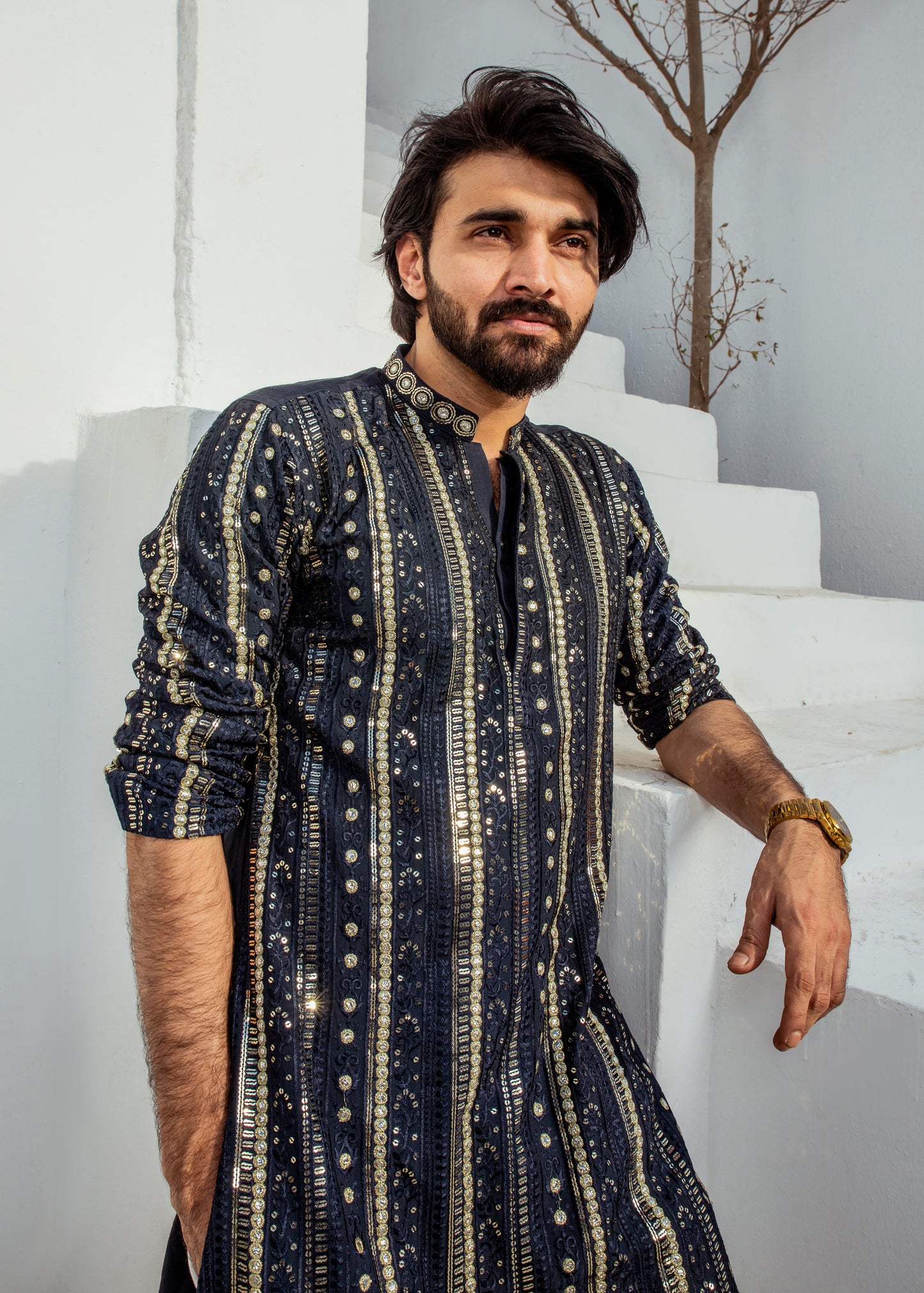 Navy Blue Kurta For Wedding