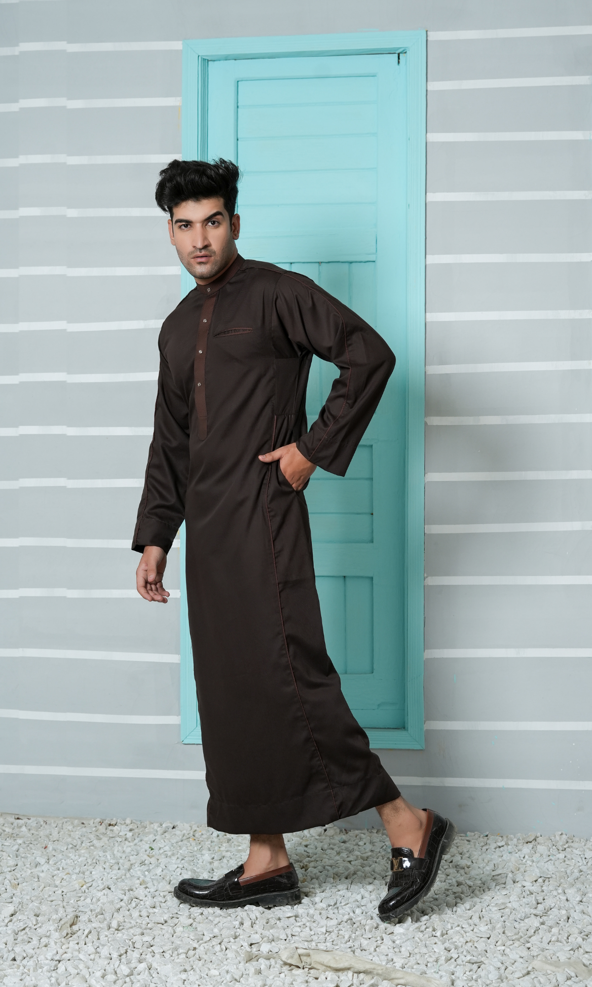 Brown Jubba Dress For Men