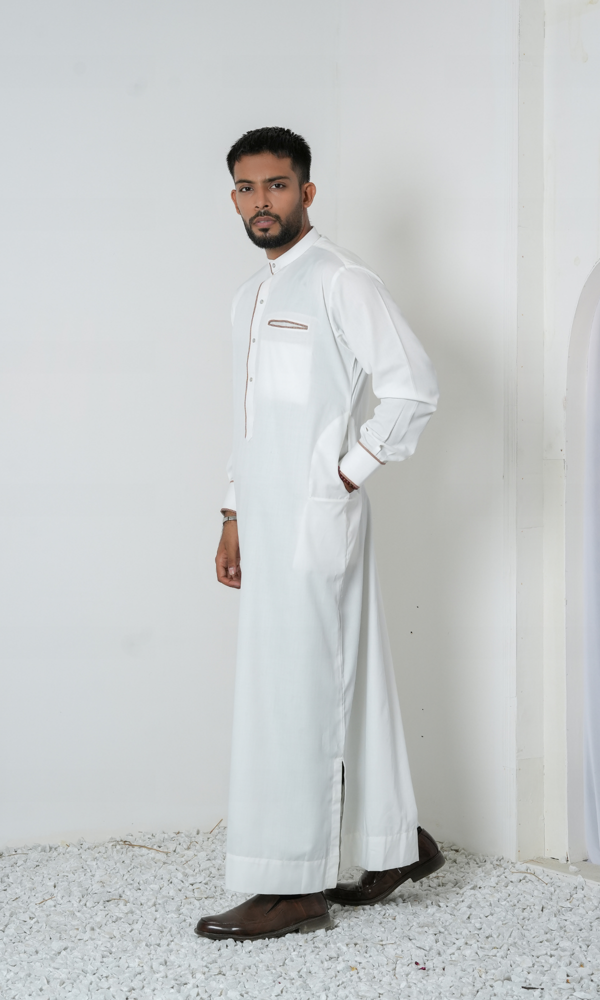 White Stylish Jubba Dress
