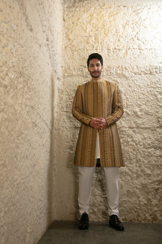 RSH SH-11 Golden Sherwani Man