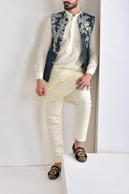 RSH Green Silver Waist Coat