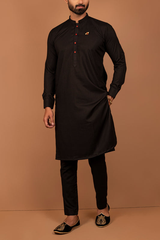 RSH Black Kurta Pajama For Male