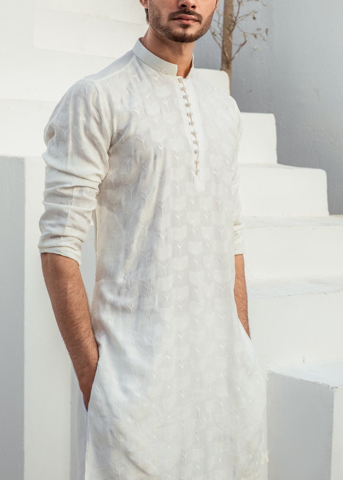 RSH White Kurta And Pajama