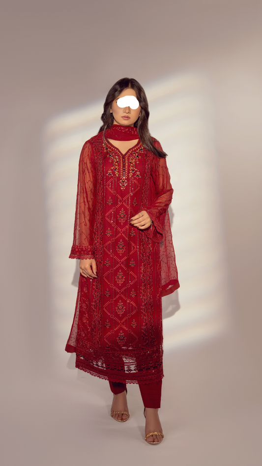 Republic Women's 09 Guftagu Maroon 3-Piece Dress