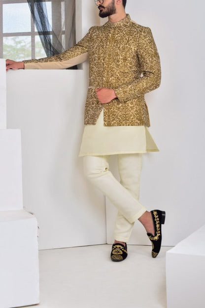 RSH 57 Golden Zari Prince Coat