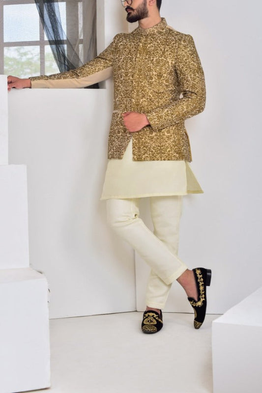 RSH 57 Golden Zari Prince Coat