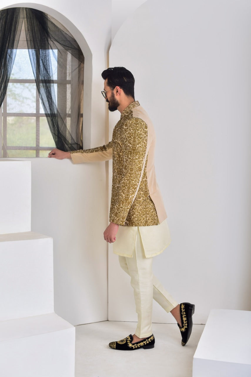 RSH 57 Golden Zari Prince Coat