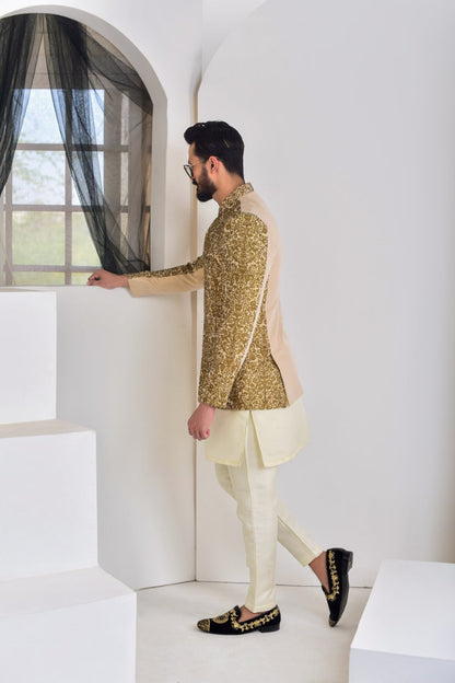RSH 57 Golden Zari Prince Coat