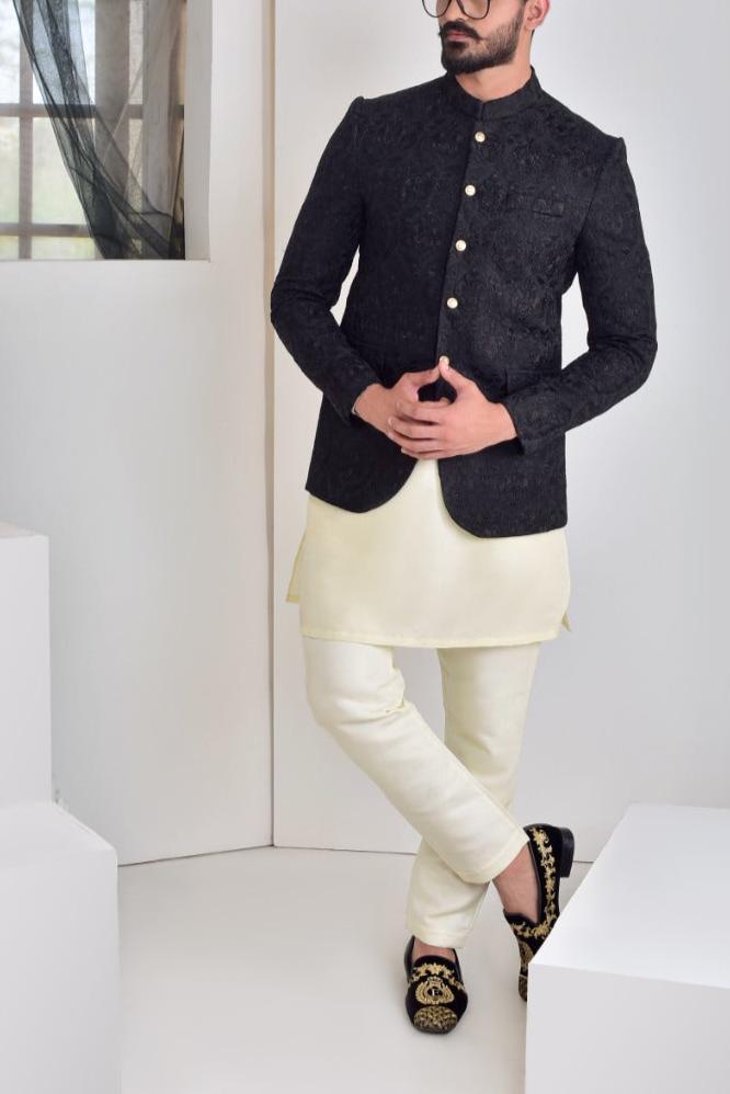 RSH 62 Black Embroidery Prince Coat