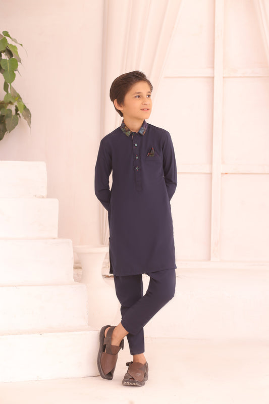 Boys Grey Kurta Pajama