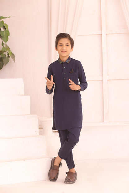 Boys Grey Kurta Pajama