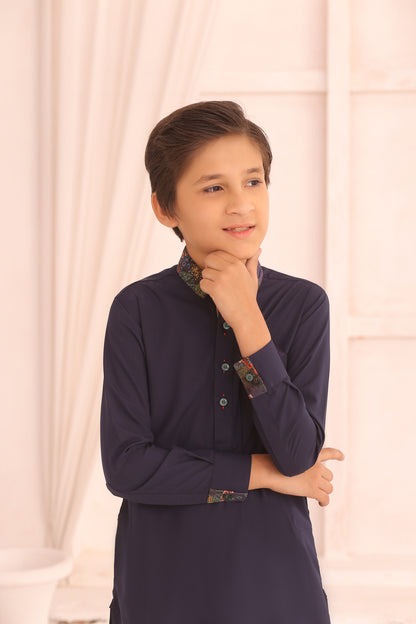 Boys Grey Kurta Pajama