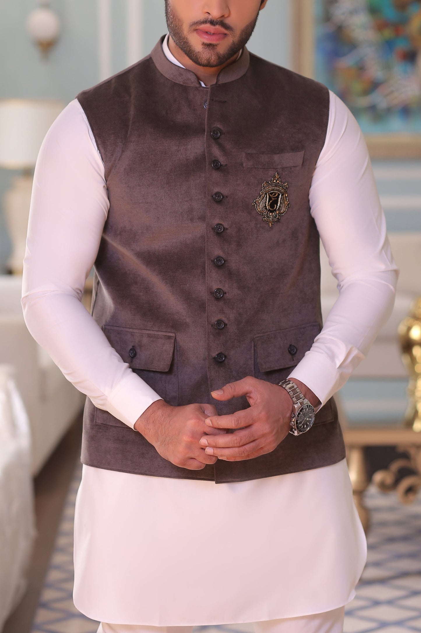 RSH Grey Waist Coat For men