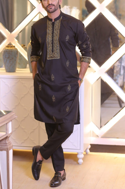 RSH Black Kurta Pajama Style