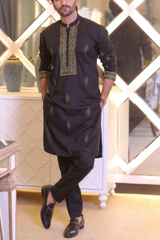 RSH Black Kurta Pajama Style