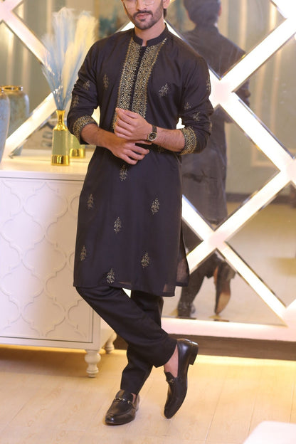 RSH Black Kurta Pajama Style