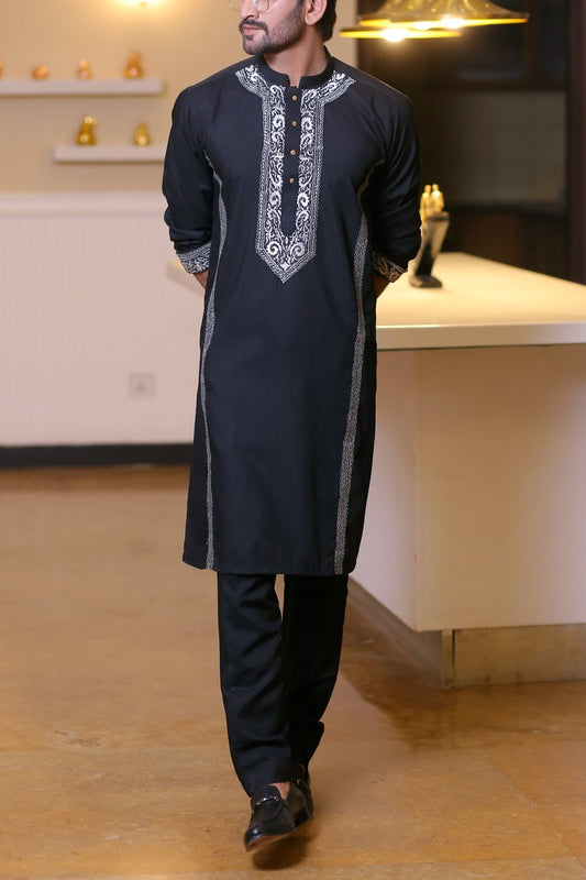 RSH Black Kurta Pyjama Design