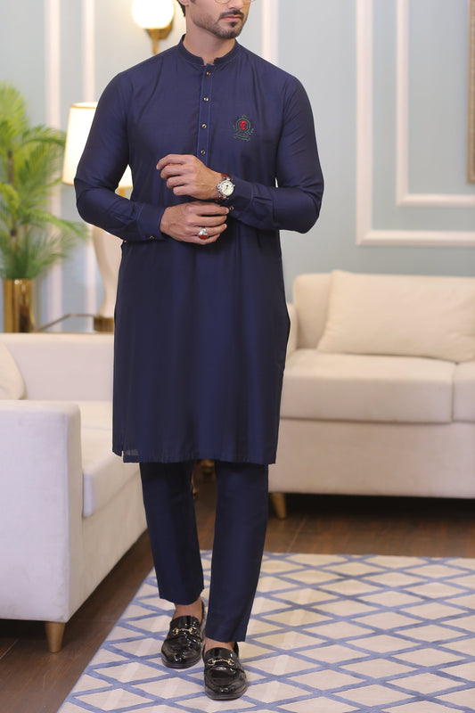 Navy Blue Dress Kurta Pajama